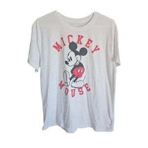 Disney Mickey Mouse Graphic T Shirt XXL White Classic Character Tee